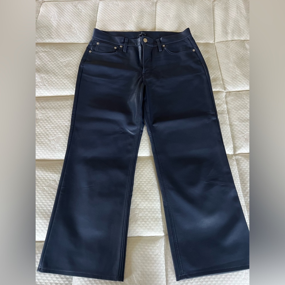 J. Crew Navy cropped faux leather pants